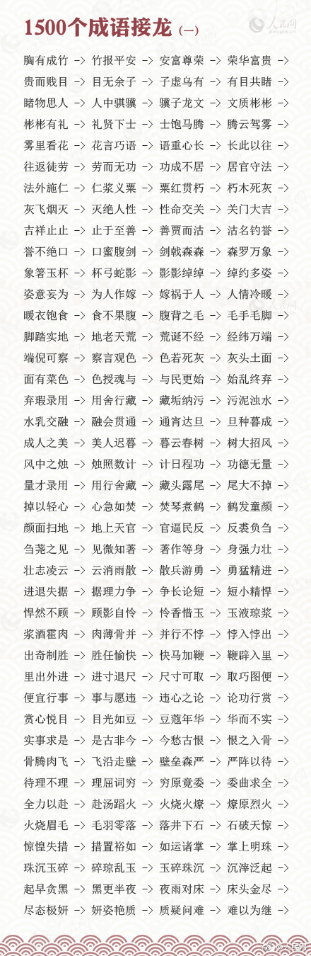 成语接龙怎么玩（成语接龙大全分享）