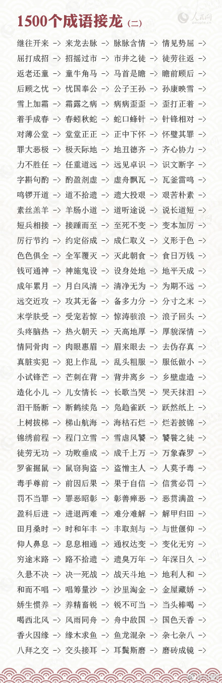 成语接龙怎么玩（成语接龙大全分享）