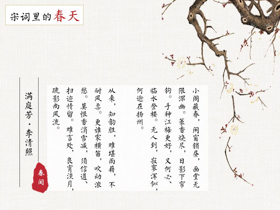关于春天的宋词有哪些（宋词描写春天的诗句）