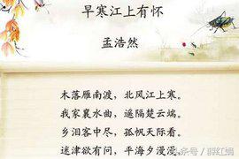 早寒江上有怀孟浩然（早寒江上有怀诗歌鉴赏）