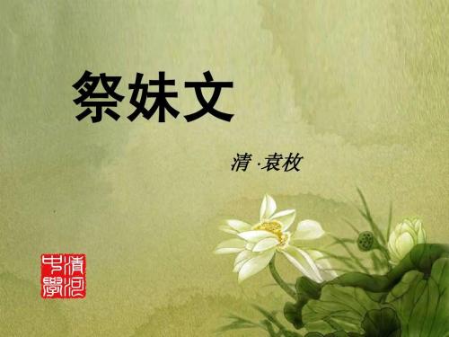 祭妹文翻译及赏析（祭妹文袁枚原文及翻译）