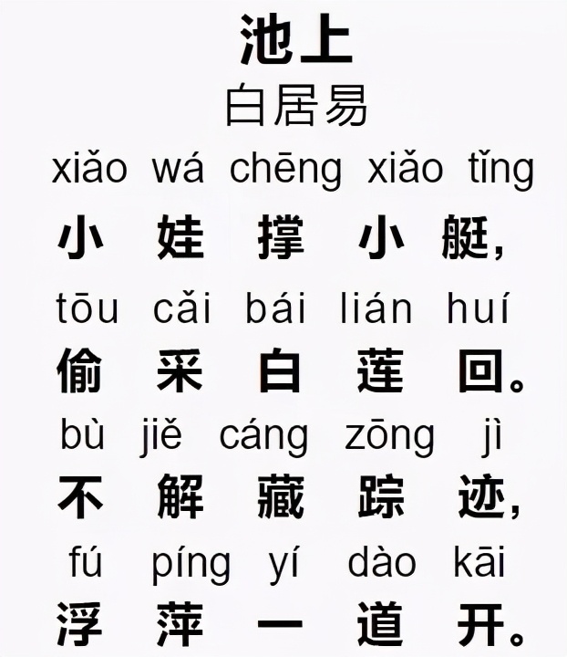 小娃撑小艇下一句是什么（池上全诗词鉴赏）