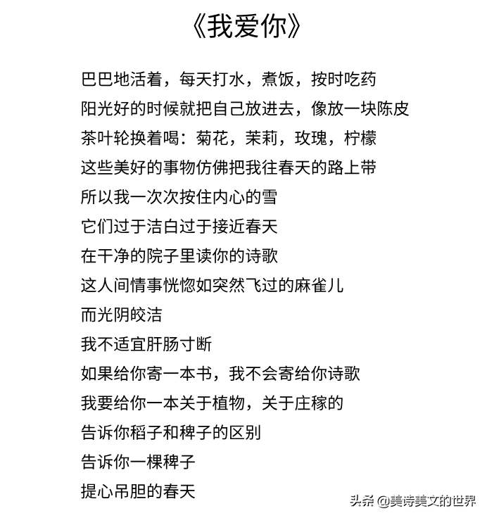 余秀华最经典的诗（余秀华最经典的十首短诗）