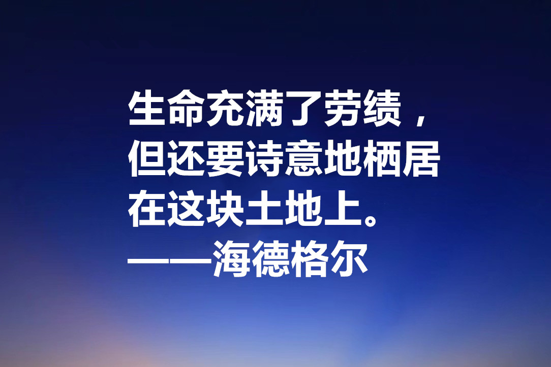 海德格尔的名言名句（德国哲学家海德格尔的名言）