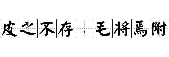 皮之不存毛将安附焉的意思是什么（皮之不存毛将焉附原文）