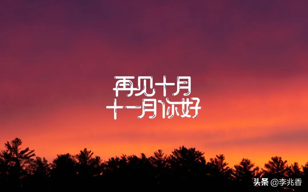 再见十月迎接十一月的短句（再见的句子经典语录）