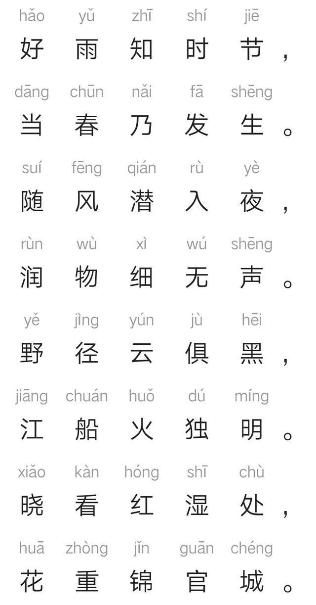 春夜喜雨古诗鉴赏（春夜喜雨全文翻译赏析）