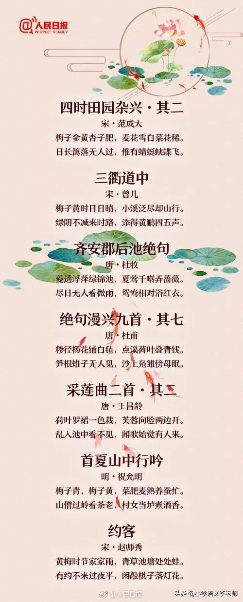 描写夏天的诗句大全（关于春夏秋冬的诗句）