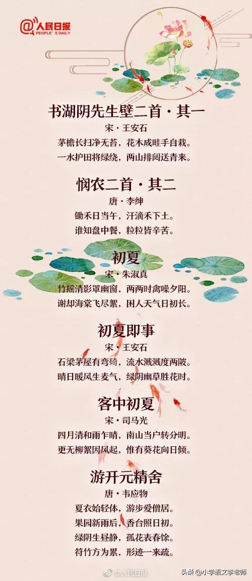 描写夏天的诗句大全（关于春夏秋冬的诗句）
