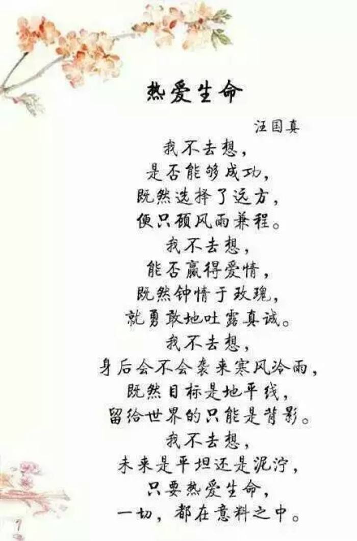 励志的现代诗歌简短（积极向上的现代诗短诗）