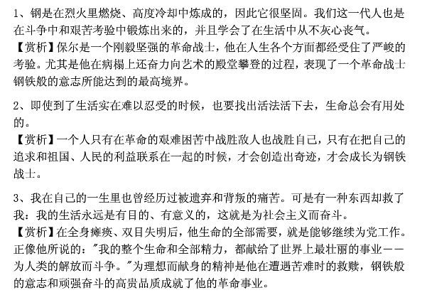 钢铁是怎样炼成的好句赏析大全（钢铁是怎样炼成有哪些好句子）