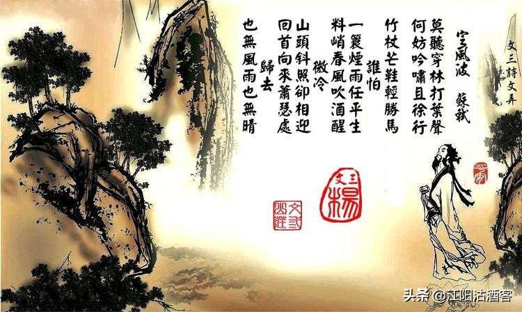 定风波莫听穿林打叶声赏析（苏轼的诗词定风波意象）