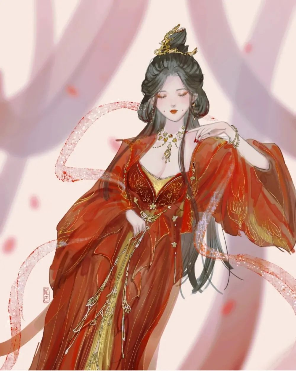 古装美女动漫头像（唯美古装图片动漫）
