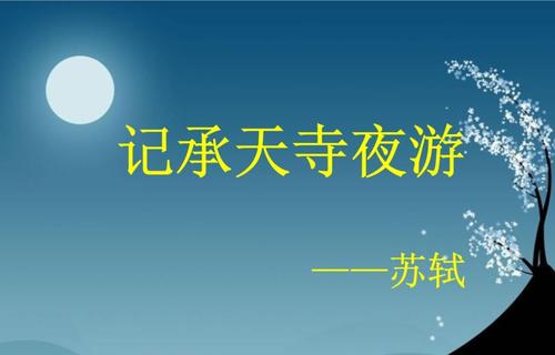 记承天寺夜游翻译全文及注释（全文翻译及诗意）
