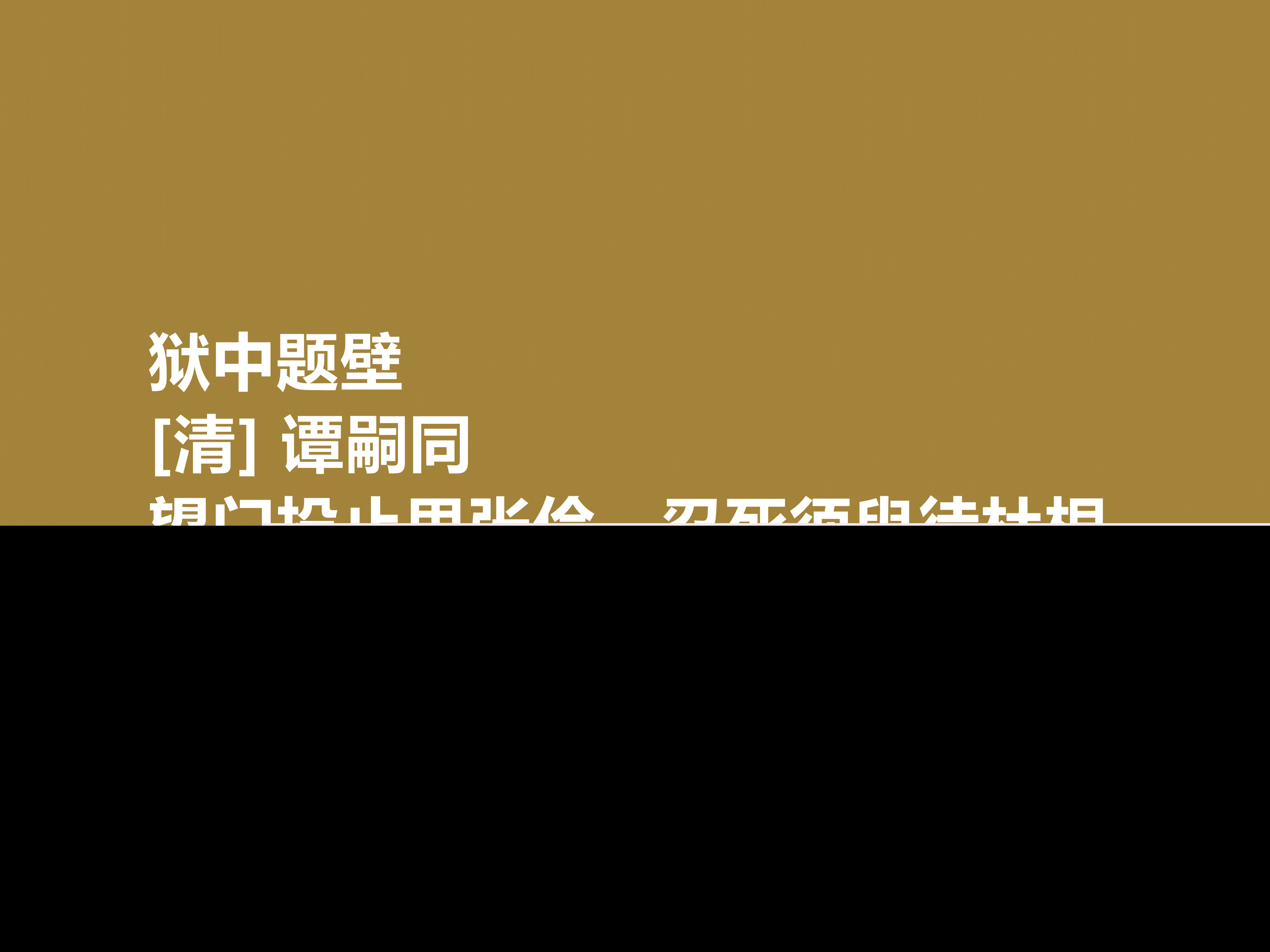 谭嗣同名言名句（谭嗣同崇高人生境界的名言）