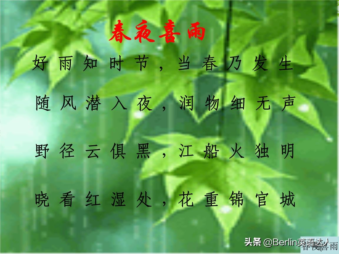春夜喜雨的诗意句解（春夜喜雨古诗意境赏析）