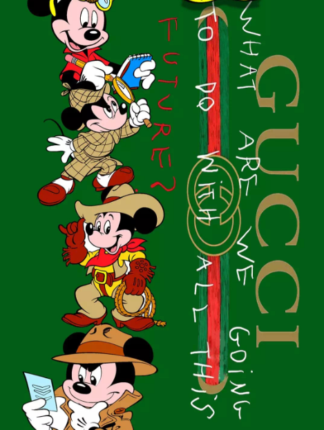 GUCCI米奇手机壁纸图片高清 2020GUCCI米奇壁纸竖屏无水印