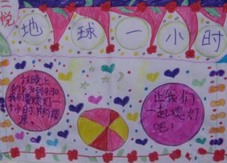 地球一小时手抄报简单又漂亮2020 地球一小时手抄报图片及内容