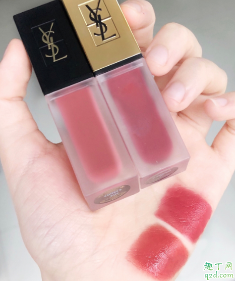 YSL黑盖丝绒唇釉204适合黄皮吗 ysl204和ysl金盖16试色对比