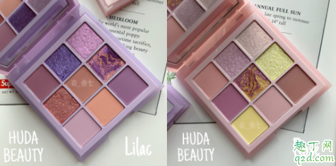 huda beauty眼影盘rose和lilac哪个好看 huda眼影盘rose和lilac试色对比