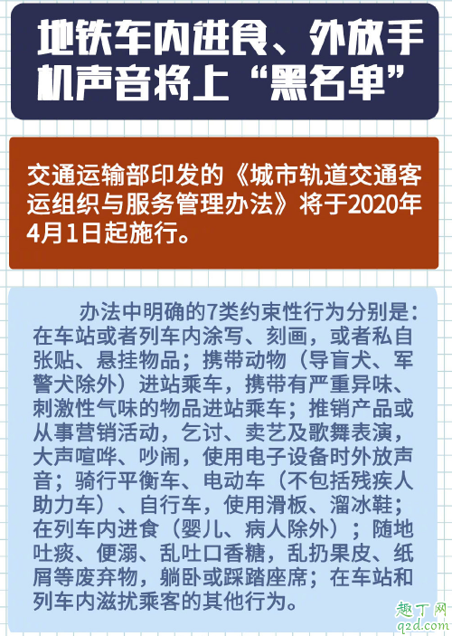 地铁内用电子产品不允许外放是真的吗 4月起这些新规将实施2020