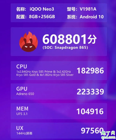 iQOO Neo3线下预售价2988起 安兔兔跑分60.8万的iQOO Neo3可能要真香了