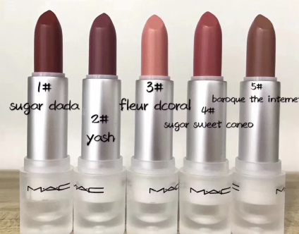 mac透明壳口红有哪几个色号 mac透明磨砂管口红试色