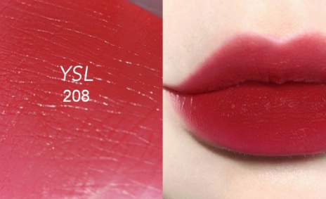 ysl黑盖丝绒唇釉208口红试色，这支冷门色号应该被看到！