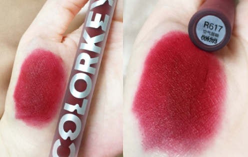 colorkey空气唇釉新色R617口红试色，酸酸甜甜就是我